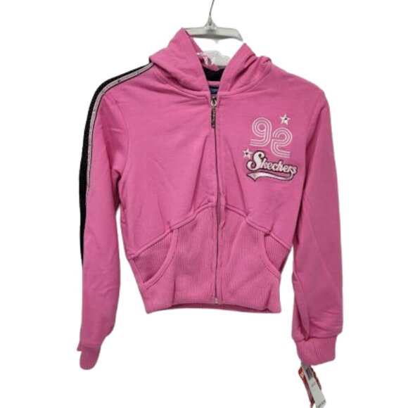 Skechers Kids Y2K Girls Lightweight Jacket Size 7 Small Pink NWT - Picture 1 of 11